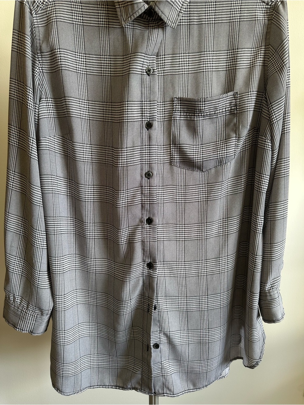 Joe Fresh Gray Plaid Button-Down Shirt